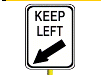 Keep left sign